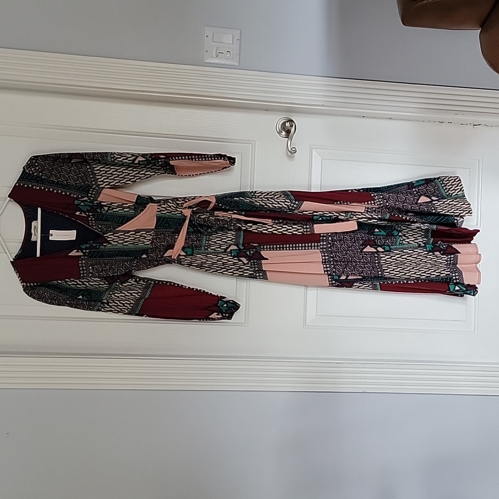 PORRIDGE ANTHROPOLOGIE VIRGINIA WRAP BOHO DRESS MAXI NEW XS X SMALL